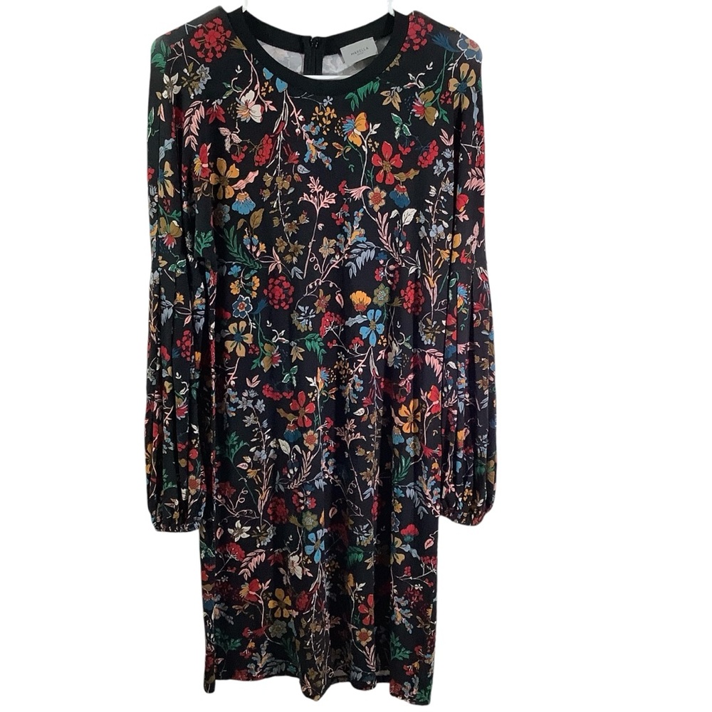 Marella Sport Floral A-Line Dress Long Sleeve